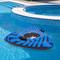 Pool Central 3.2ft. Inflatable Triangle Black & Blue Ride-On Pool Float & Snow Tube